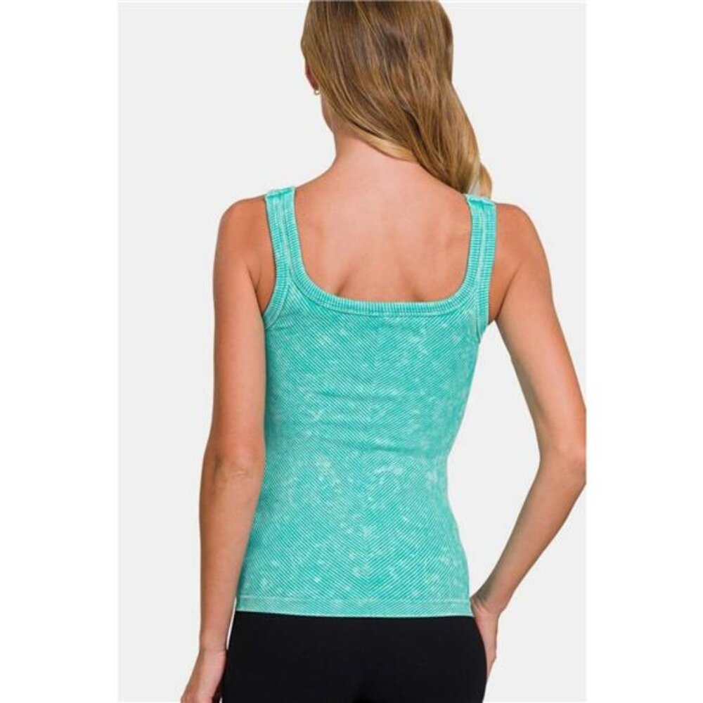 Zenana Ribbed Scoop Neck‎ Tank - Picture 2 of 3
